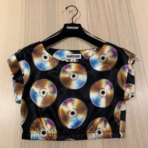 H&M Moschino Limited Edition Collab CD Crop Top Small